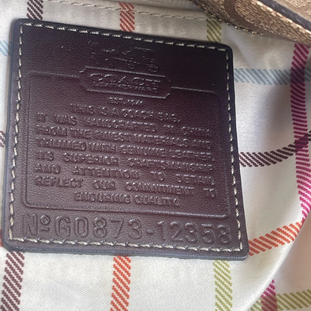 Sold Coach Heritage Brown Signature Tote Bag-Preowned - Picture 8 of 10
